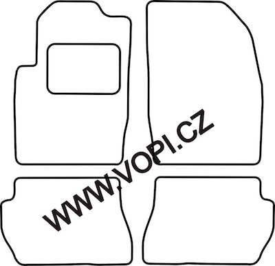 Textil-Autoteppiche Mazda 2 2005 - 2011 Royalfit (2837)